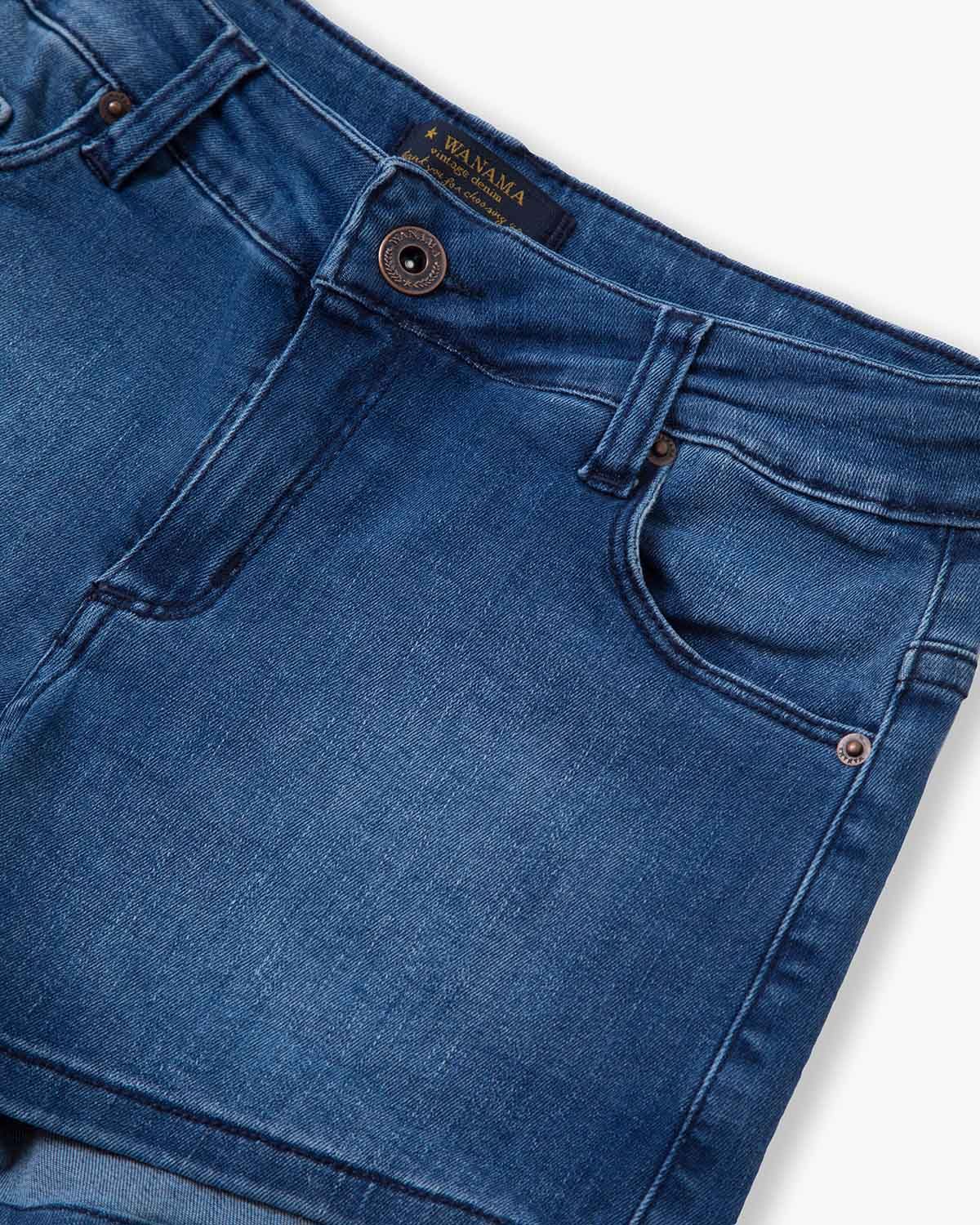 Short Blue Basic Girls