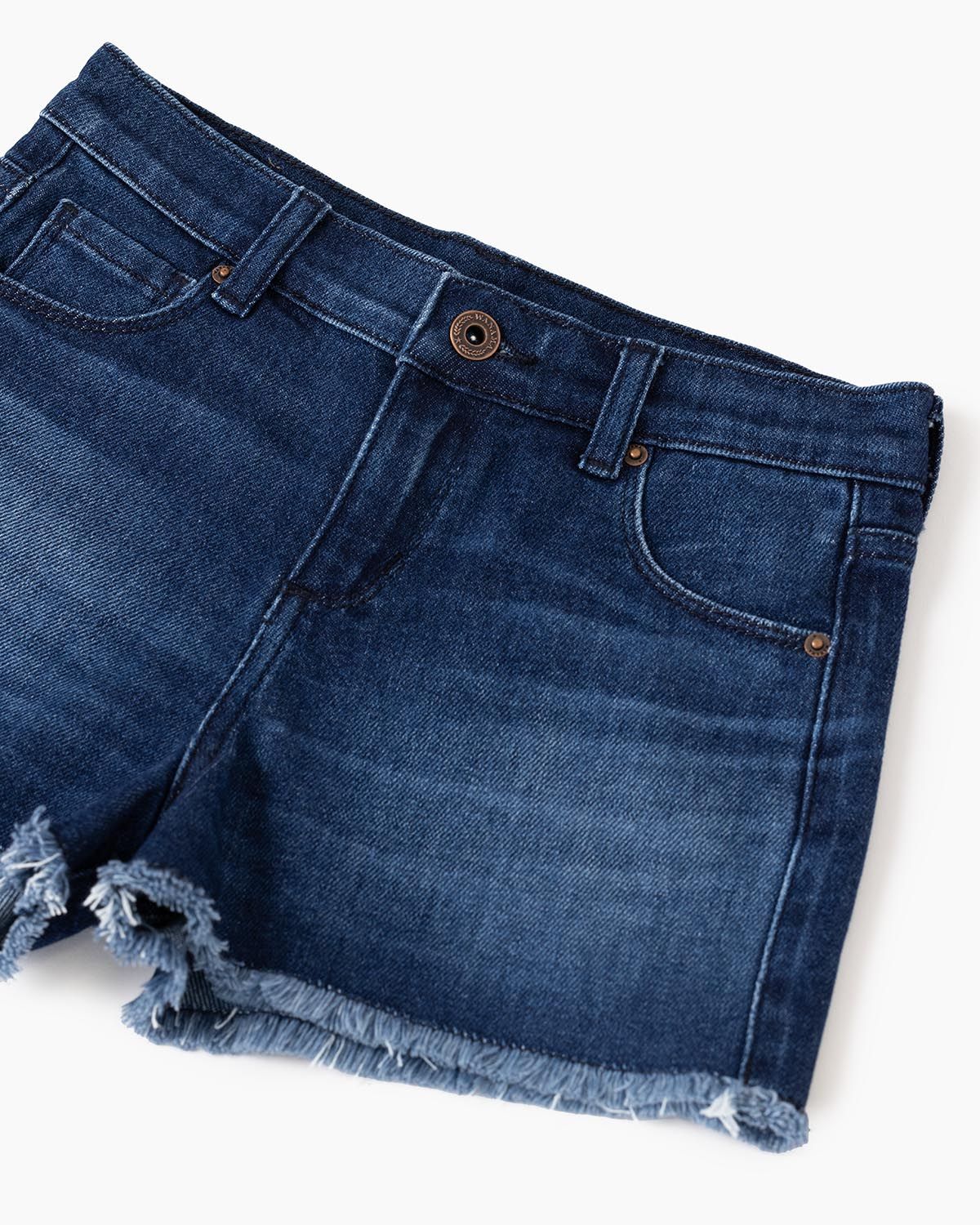 Short New Basic Blue Summer Girls