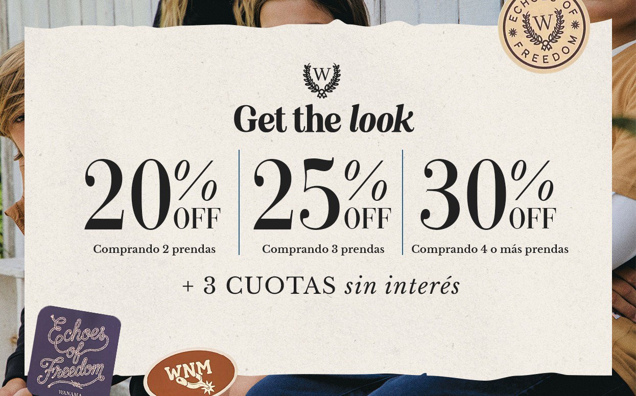 Promoción get the look en ropa para niños y niñas colección Otoño Invierno 2026 Wanama Kids