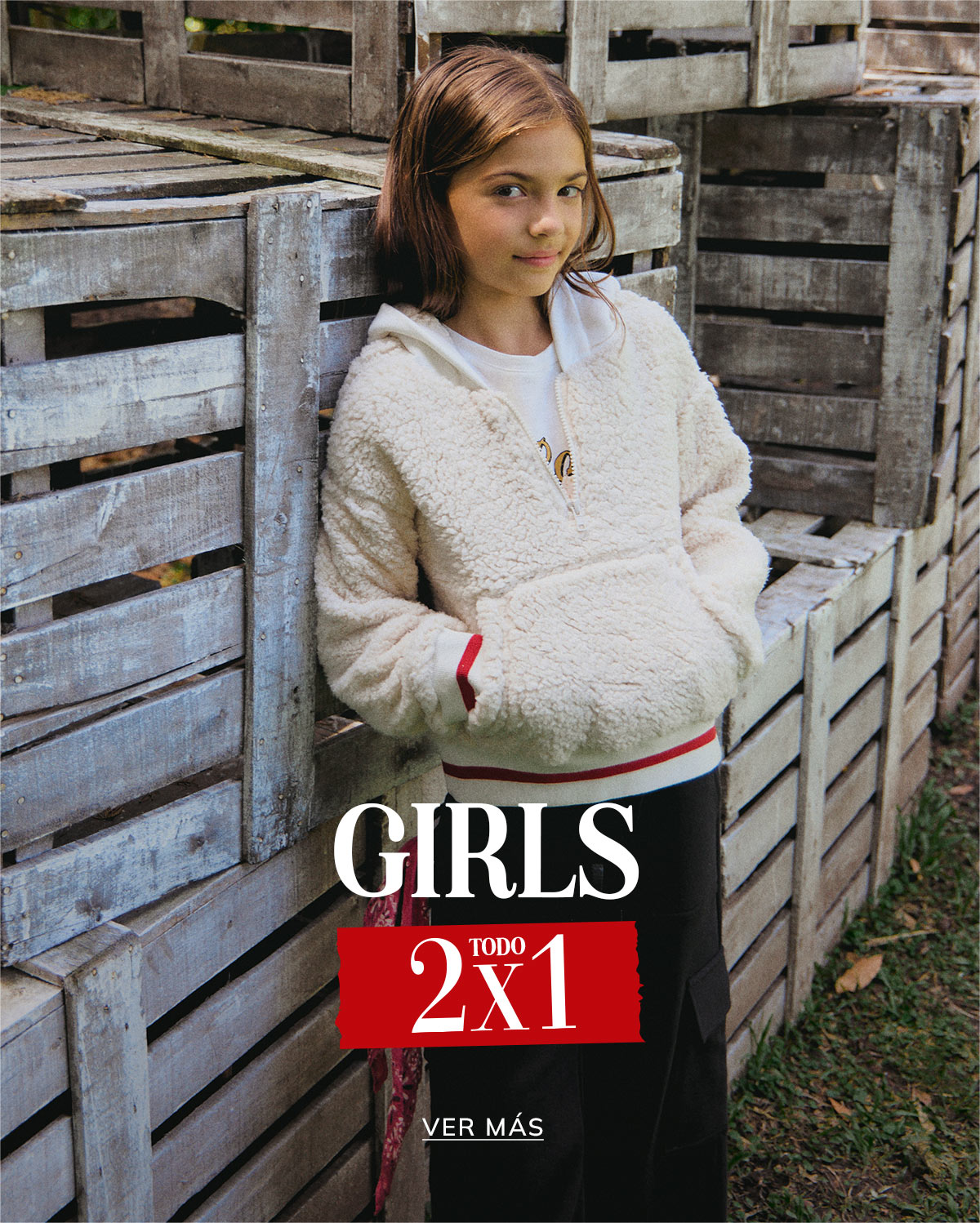 Colección Wanama Kids para niñas: Abrigos y ropa de temporada con promoción 2x1 durante Hot Sale.